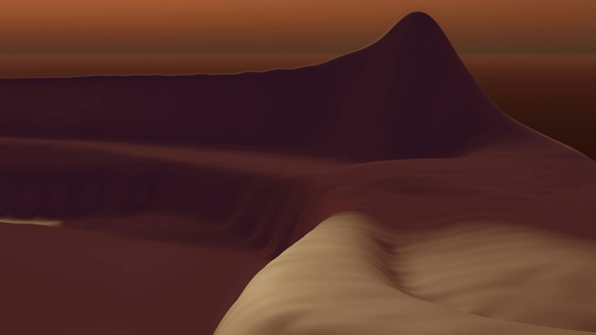 Sand dunes in dark orange tones