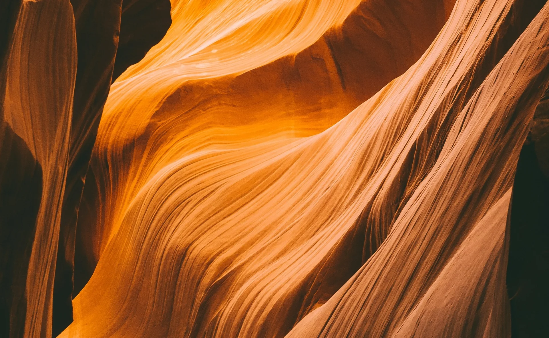 Orange glowing sandstone rocks like in a canyon