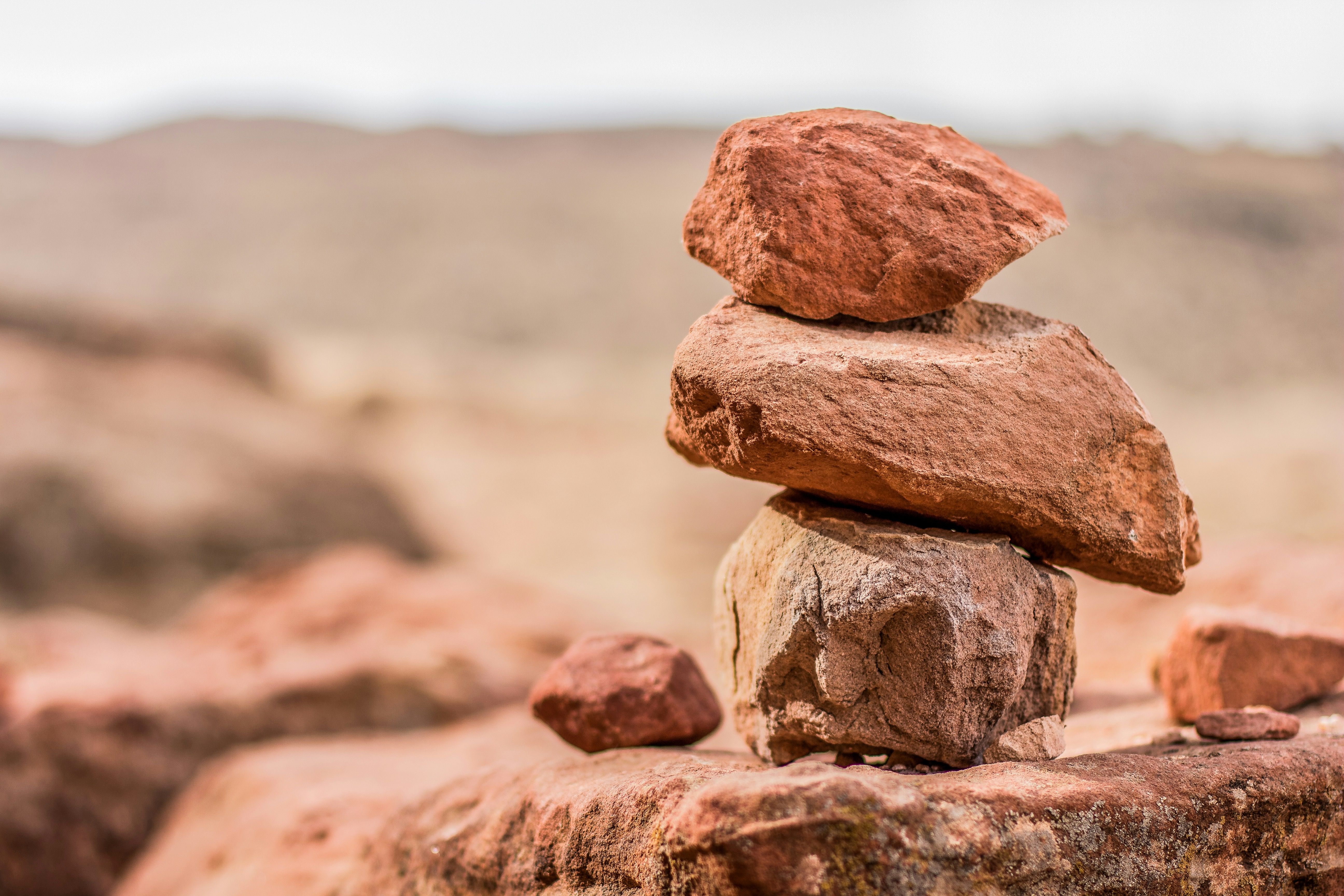 Stones stacked on top of each other