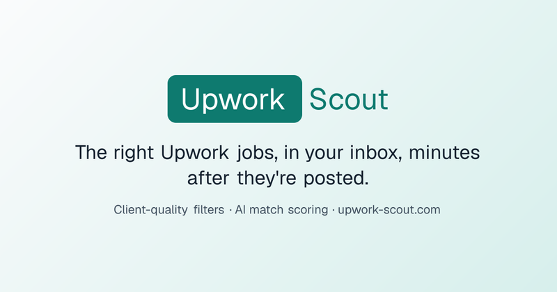 image of Upwork Scout image of Upwork Scout