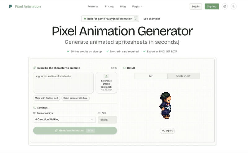 image of Pixel Animation Generator