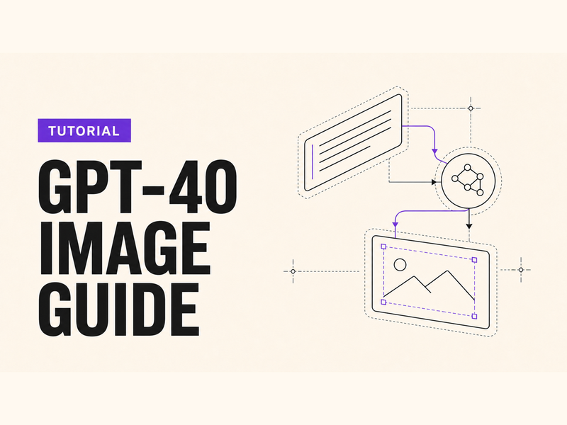 GPT-4o Image Generation Guide technical wireframe cover illustration