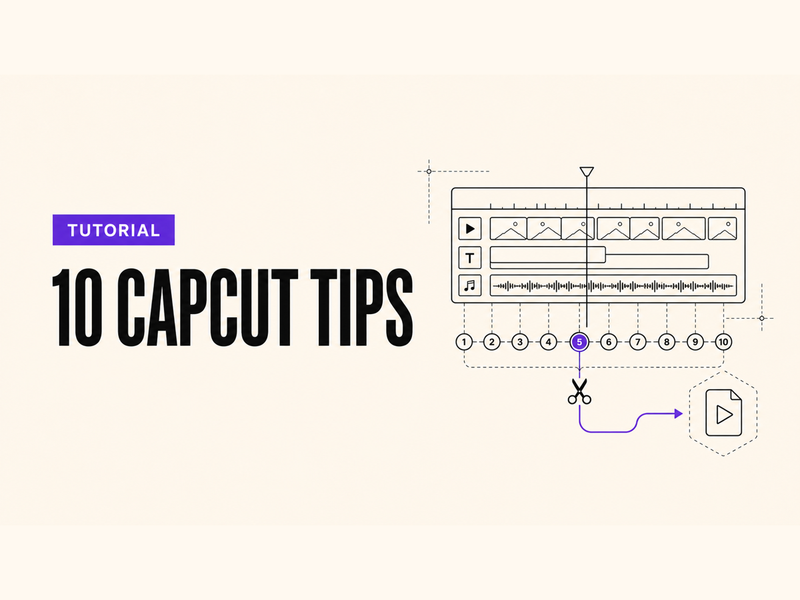 10 tips from Capcut to help you quickly create content technical wireframe cover illustration