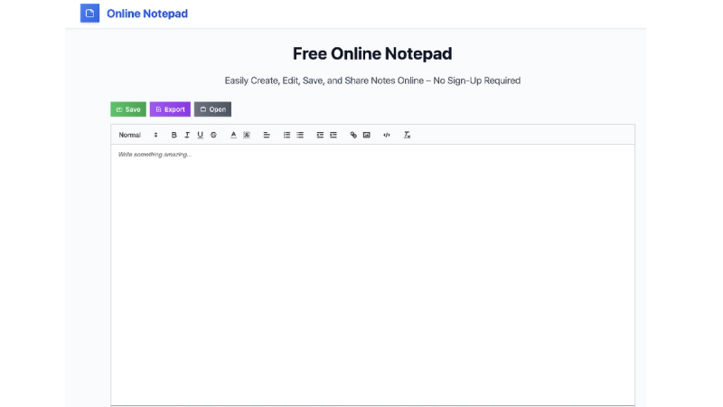 image of Online Notepad