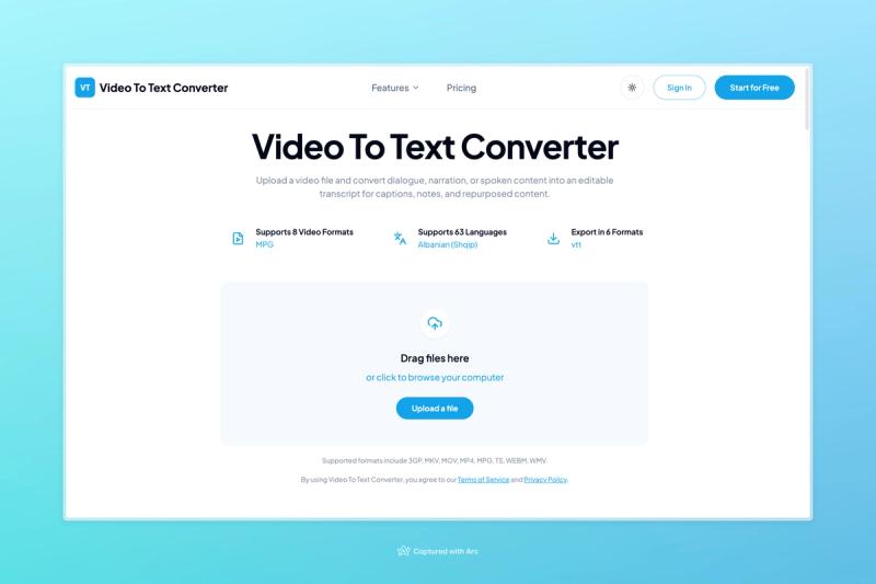 image of Video To Text Converter image of Video To Text Converter