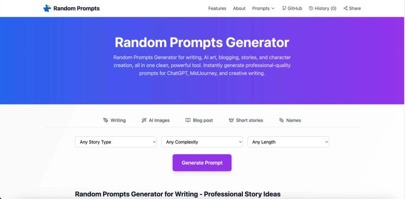 image of random prompts generator