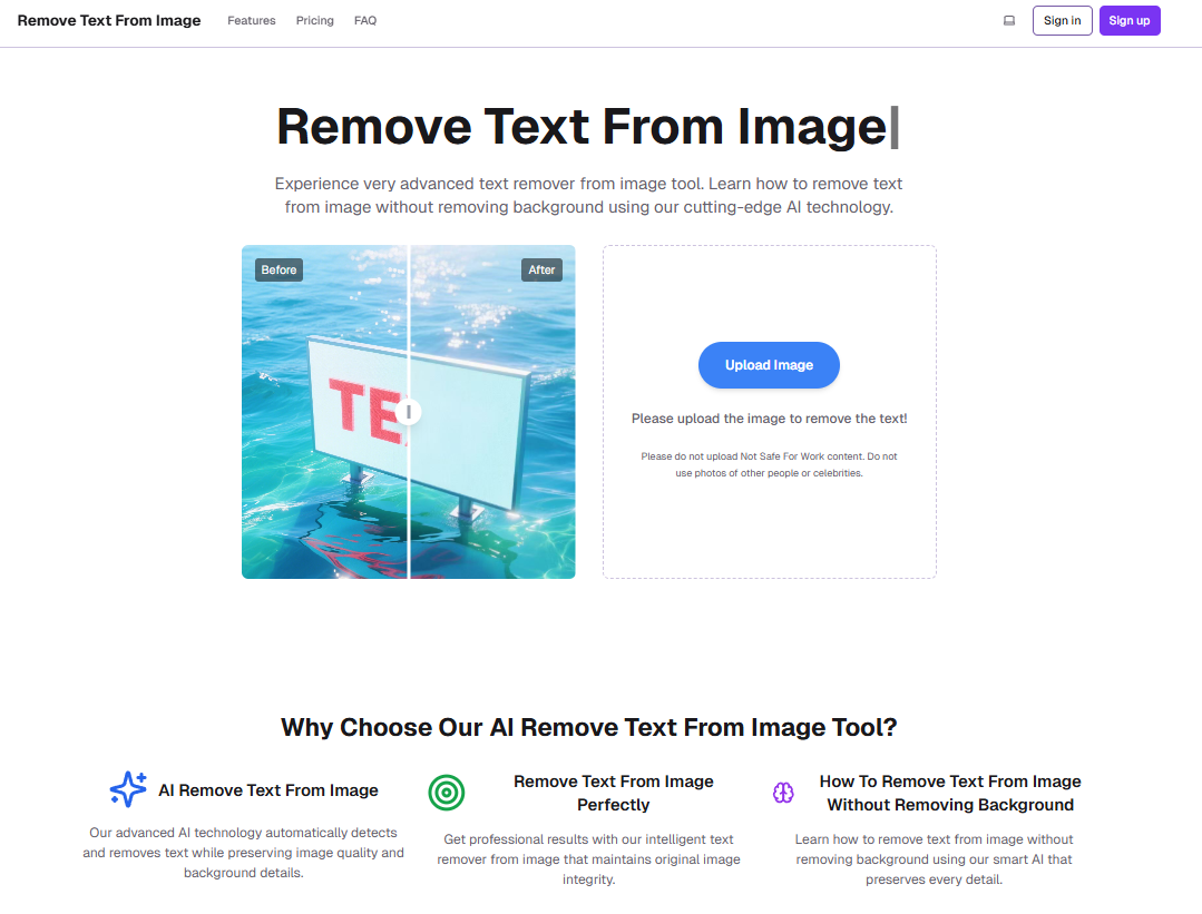 Remove text from image logo