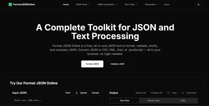 image of Format JSON Online