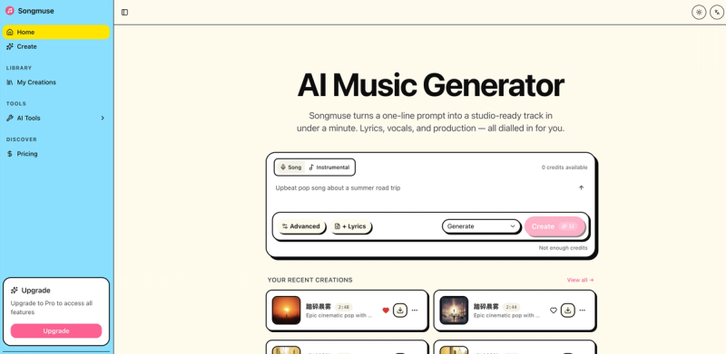 image of Songmuse - AI music generator