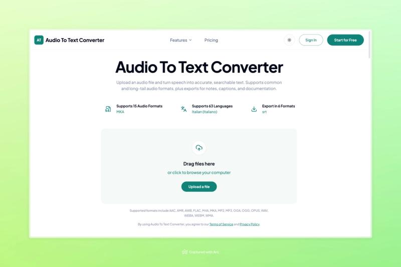 image of Audio To Text Converter image of Audio To Text Converter