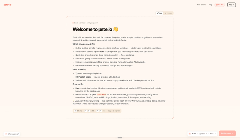 image of pste.io
