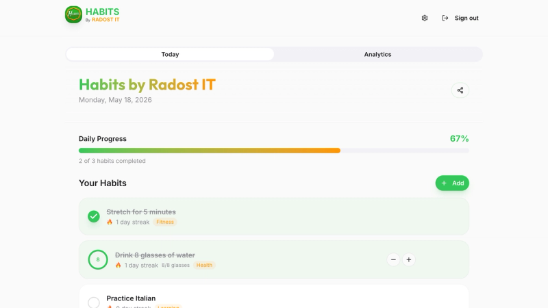 image of Habits by Radost IT image of Habits by Radost IT