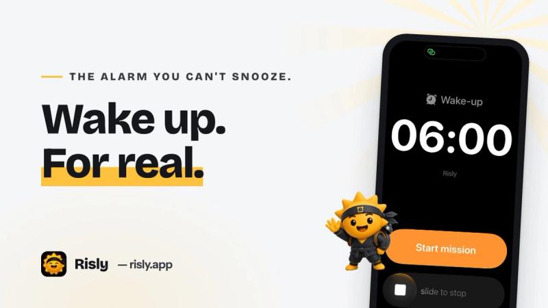 image of Risly - Anti-Snooze Alarm Clock image of Risly - Anti-Snooze Alarm Clock