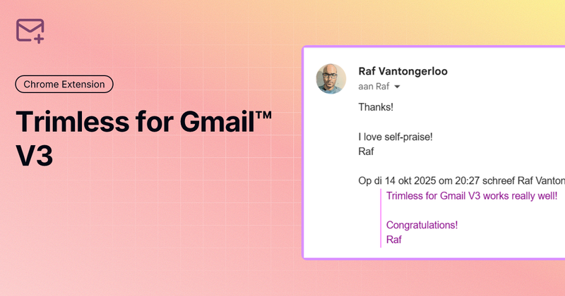 image of Trimless for Gmail™ V3