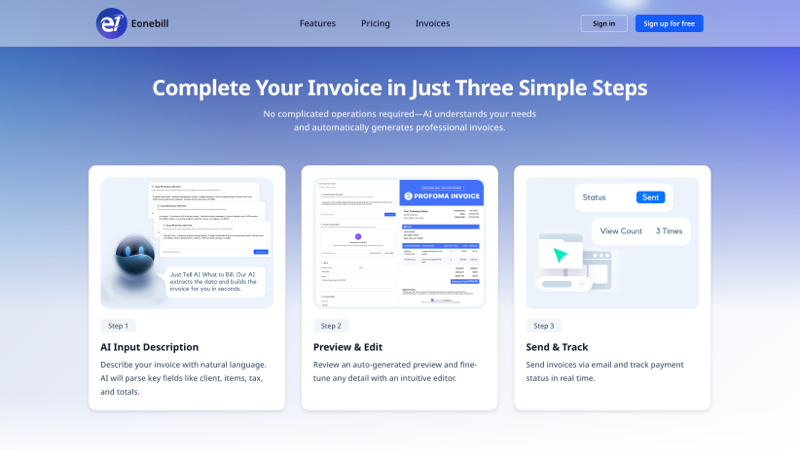 image of Eonebill-Just Describe and Bill