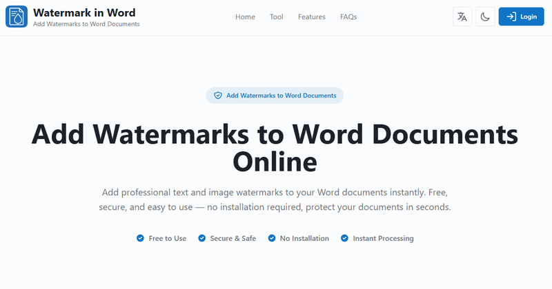 image of Watermark in Word
