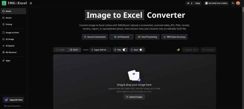 image of IMG2Excel image of IMG2Excel