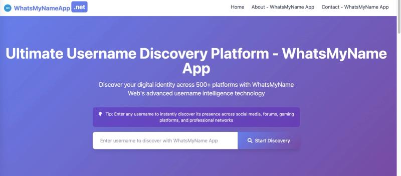 image of WhatsMyName App