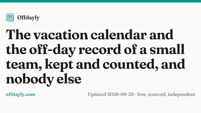 image of Offdayly