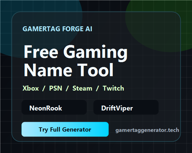 image of AI Gamertag Generator
