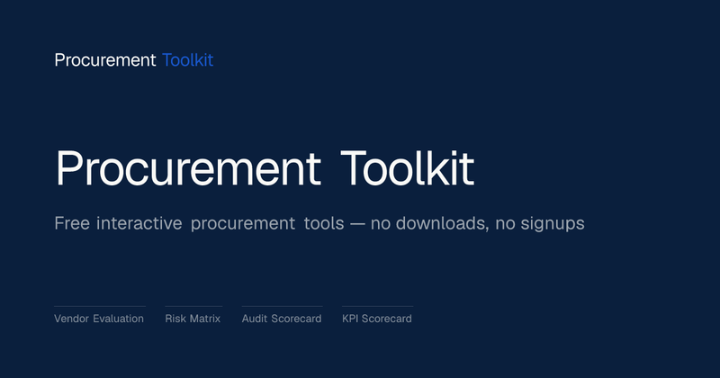image of Procurement Toolkit image of Procurement Toolkit