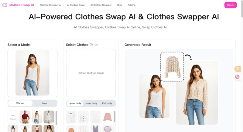 image of Clothes Swap AI