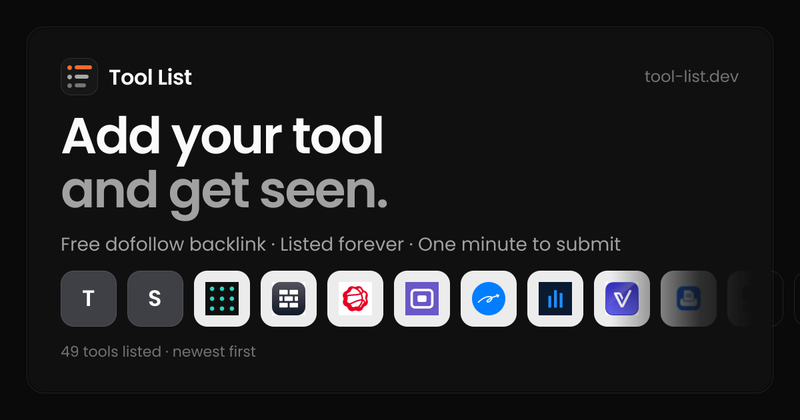 image of Tool List