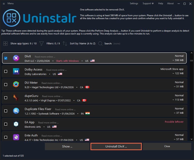 image of Uninstalr