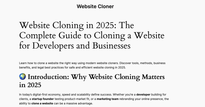 image of Website Cloner