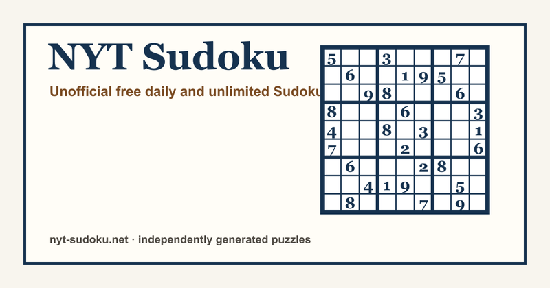 image of NYT Sudoku