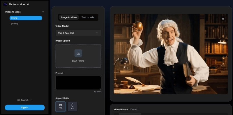 image of Photo to video ai