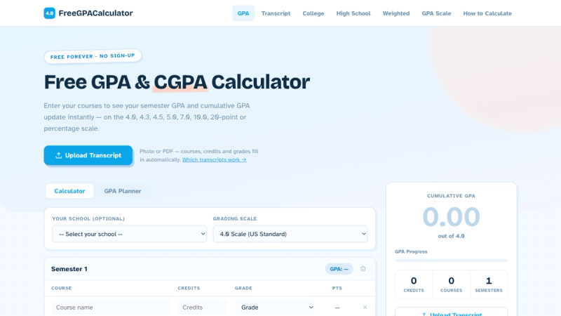 image of FreeGPACalculator