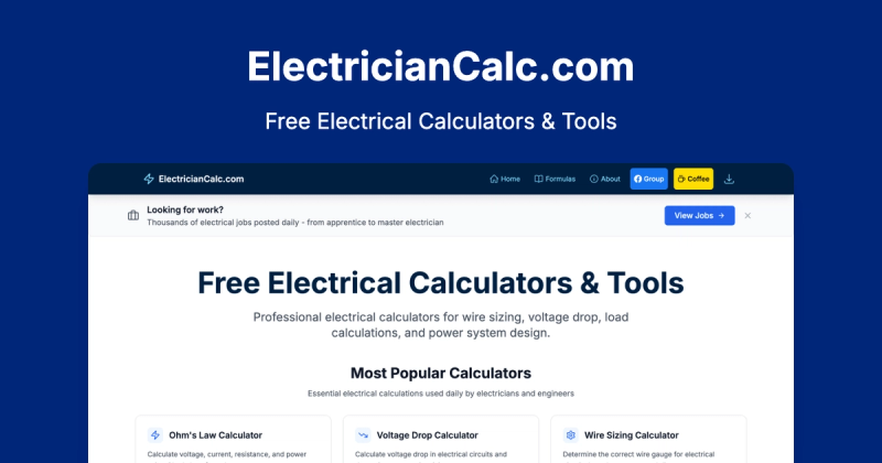image of ElectricianCalc image of ElectricianCalc