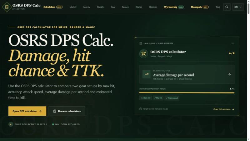 image of OSRS DPS Calc