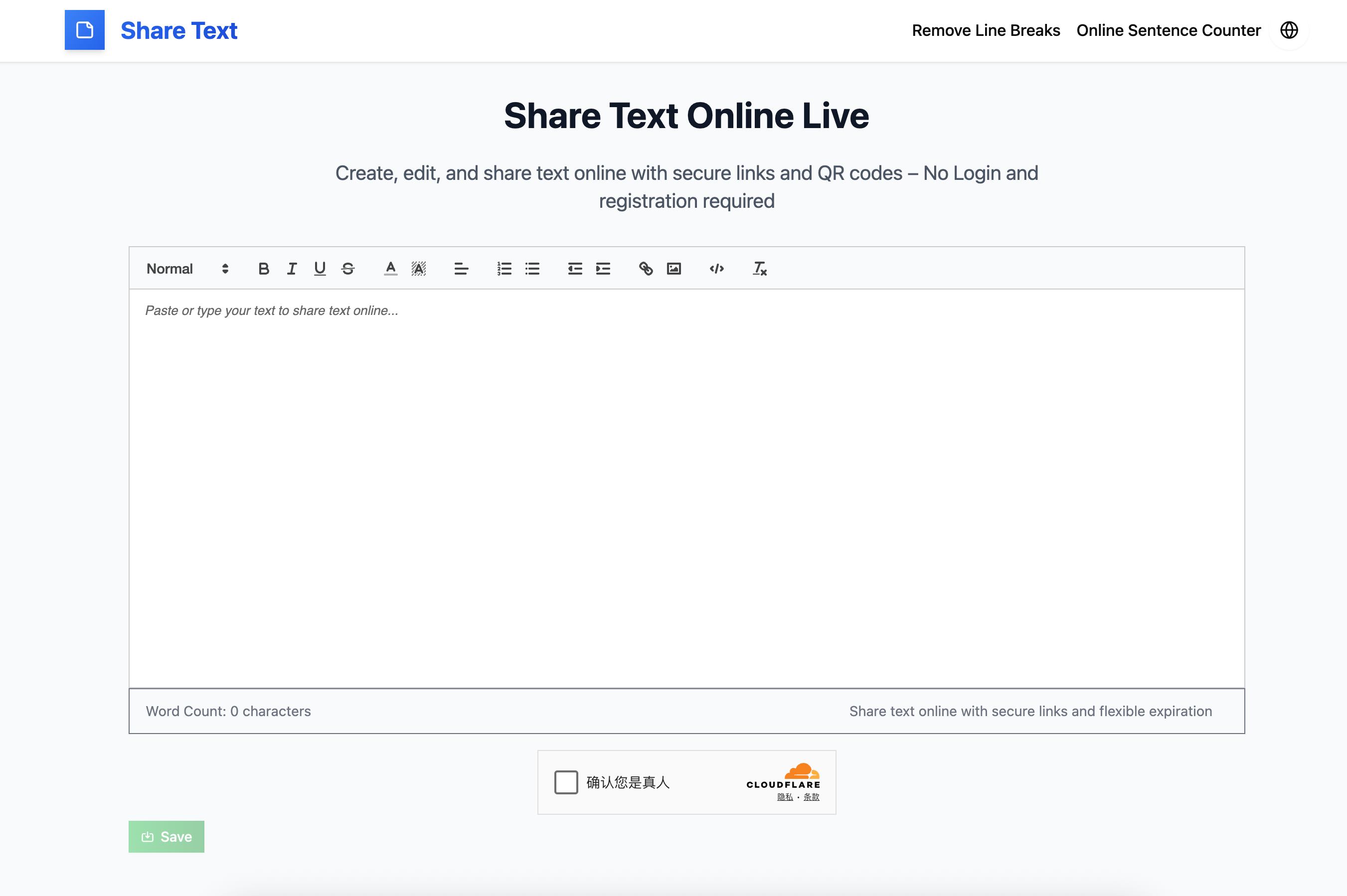 share text online logo