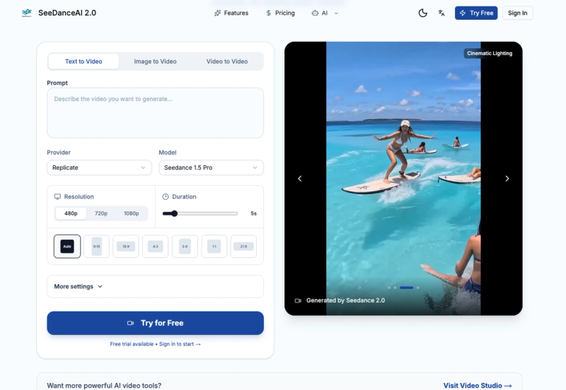 image of SeeDanceAI 2.0 image of SeeDanceAI 2.0