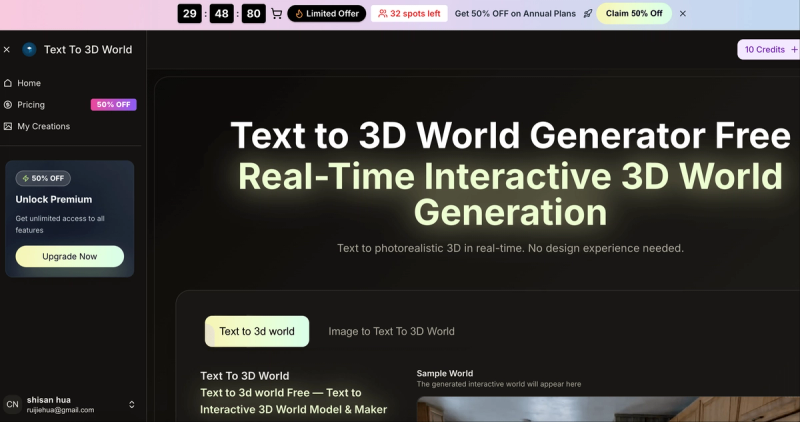 image of text to 3d world