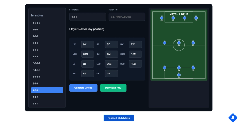 image of Football formation generator image of Football formation generator