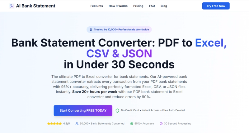 image of AI Bank Statement