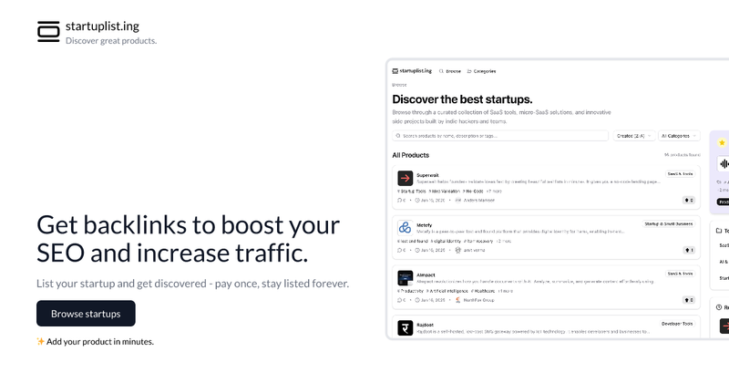 image of Startup Listing