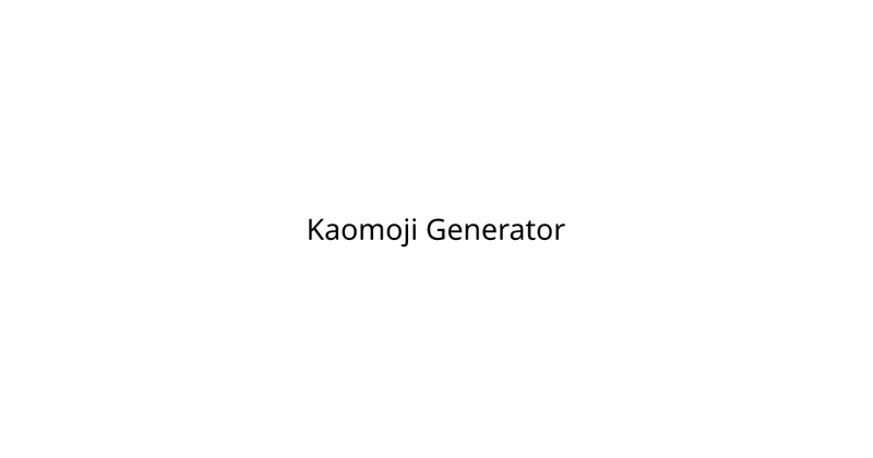 image of AI Kaomoji Generator