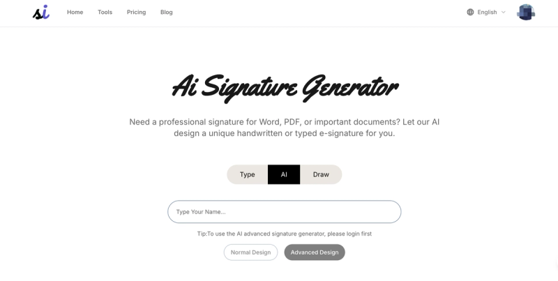 image of AI Signature Generator