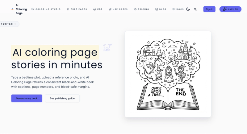 image of AI Coloring Page