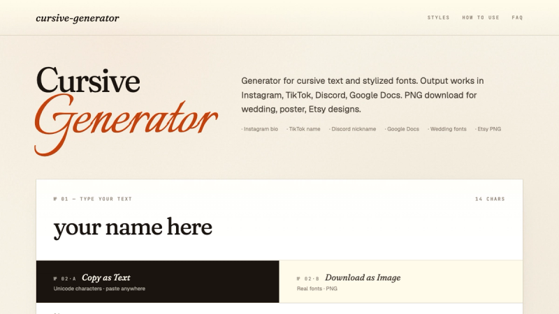 image of Cursive Generator image of Cursive Generator