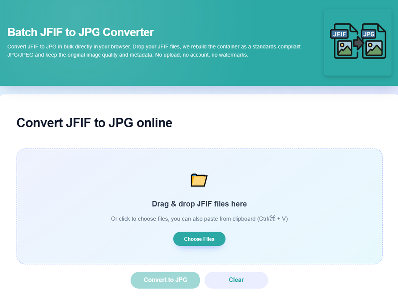 image of JFIF to JPG Converter