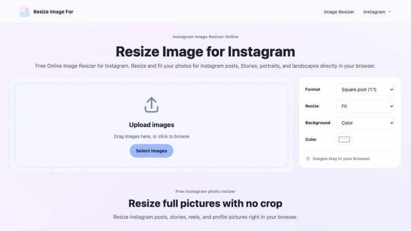image of Resize Image for Instagram