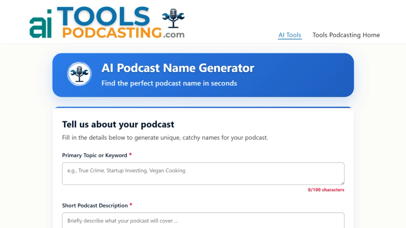 image of AI Podcast Name Generator