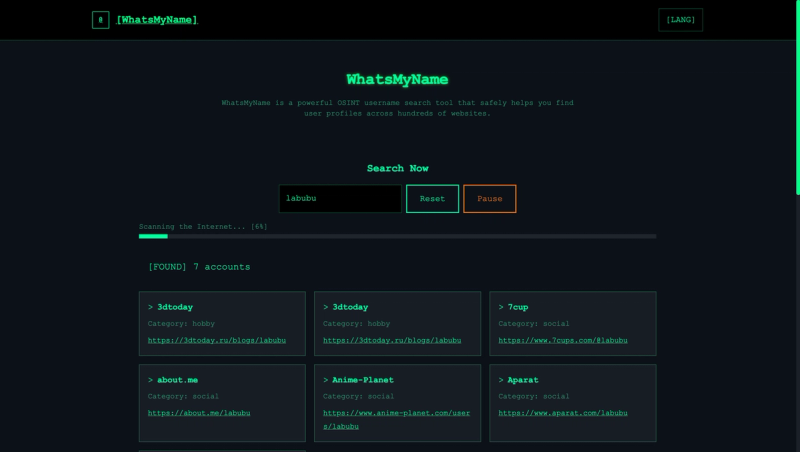 image of whatsmyname app