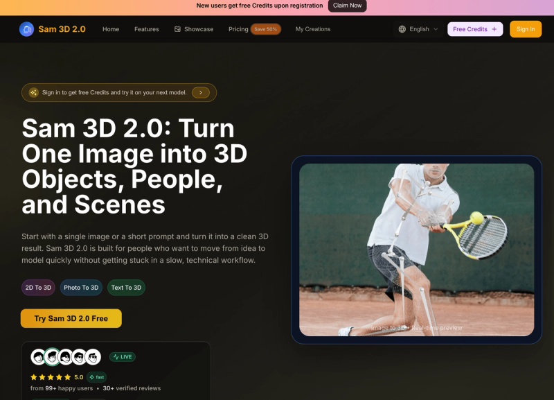 image of sam 3d 2.0