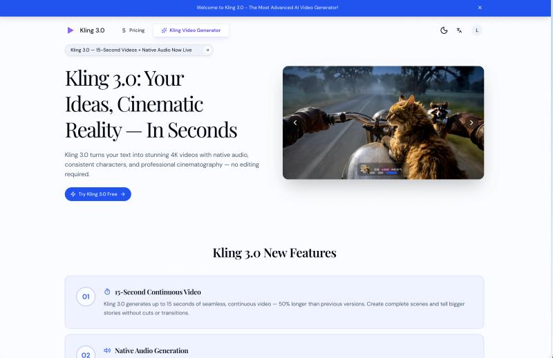 image of Kling 3.0 – AI Video Director image of Kling 3.0 – AI Video Director